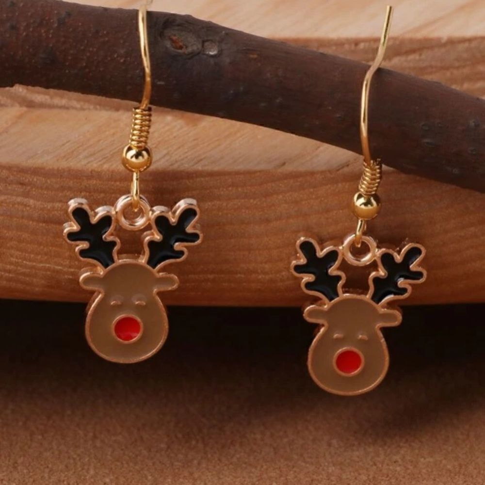 Rudolph reindeer earrings 